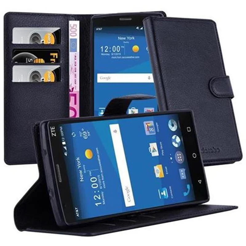 Cadorabo Hülle kompatibel mit ZTE ZMAX 2 Schutzhülle mit Magnetverschluss, Standfunktion und Kartenfach