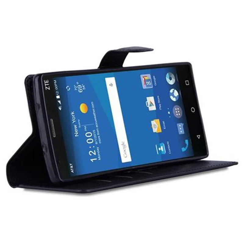 Cadorabo Hülle kompatibel mit ZTE ZMAX 2 Schutzhülle mit Magnetverschluss, Standfunktion und Kartenfach