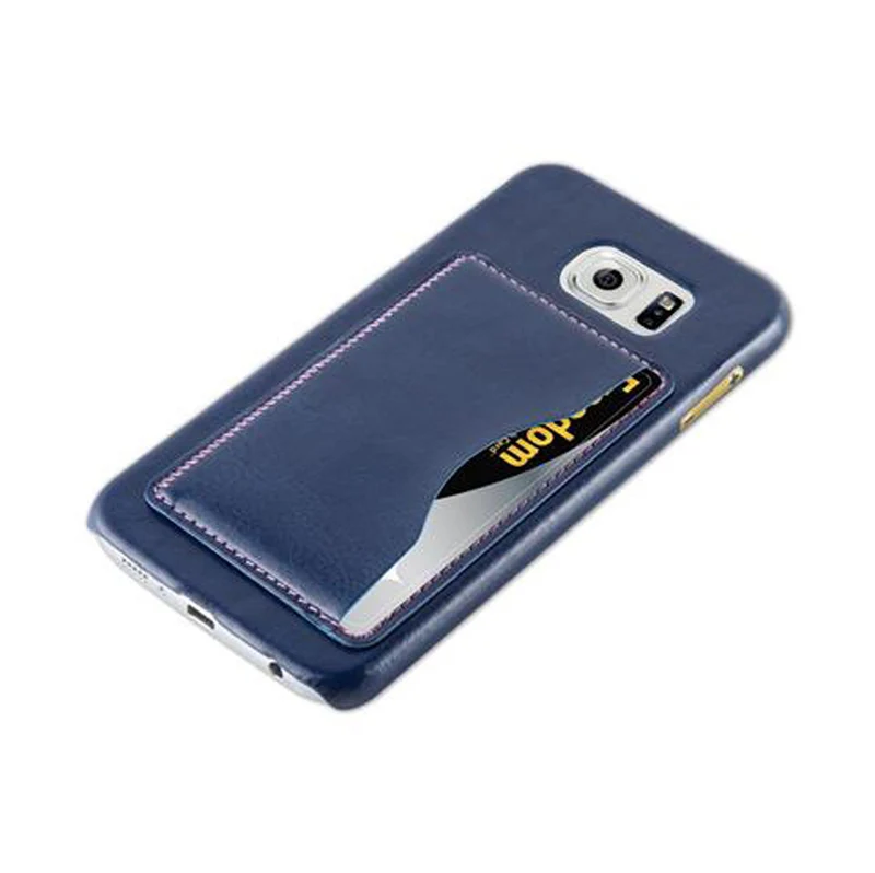 Cadorabo Hülle kompatibel mit Samsung Galaxy S6 Hard Case Schutzhülle mit Kunstlederüberzug, Standfunktion und Kartenfach