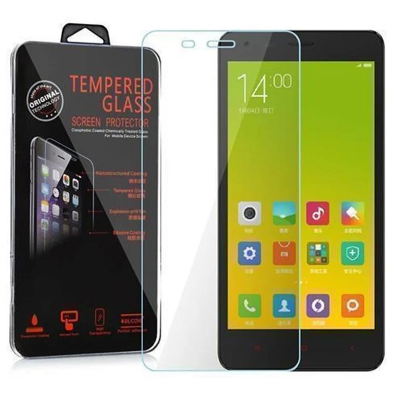 Cadorabo Panzer Folie kompatibel mit Xiaomi RedMi 2A - Schutzfolie Gehärtetes (Tempered) Display-Schutzglas in 9H Härte mit 3D Touch Kompatibilität