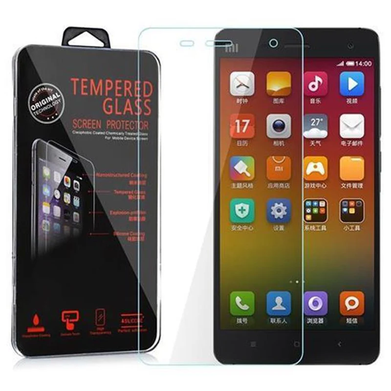 Cadorabo Panzer Folie kompatibel mit Xiaomi Mi 4 - Schutzfolie Gehärtetes (Tempered) Display-Schutzglas in 9H Härte mit 3D Touch Kompatibilität