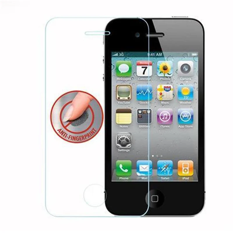Cadorabo Panzer Folie kompatibel mit Apple iPhone 4 / 4S - Schutzfolie Gehärtetes (Tempered) Display-Schutzglas in 9H Härte mit 3D Touch Kompatibilität