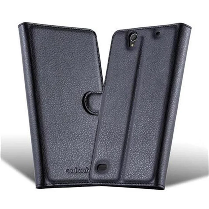 Cadorabo Hülle kompatibel mit Sony Xperia C4 Schutzhülle mit Magnetverschluss, Standfunktion und Kartenfach