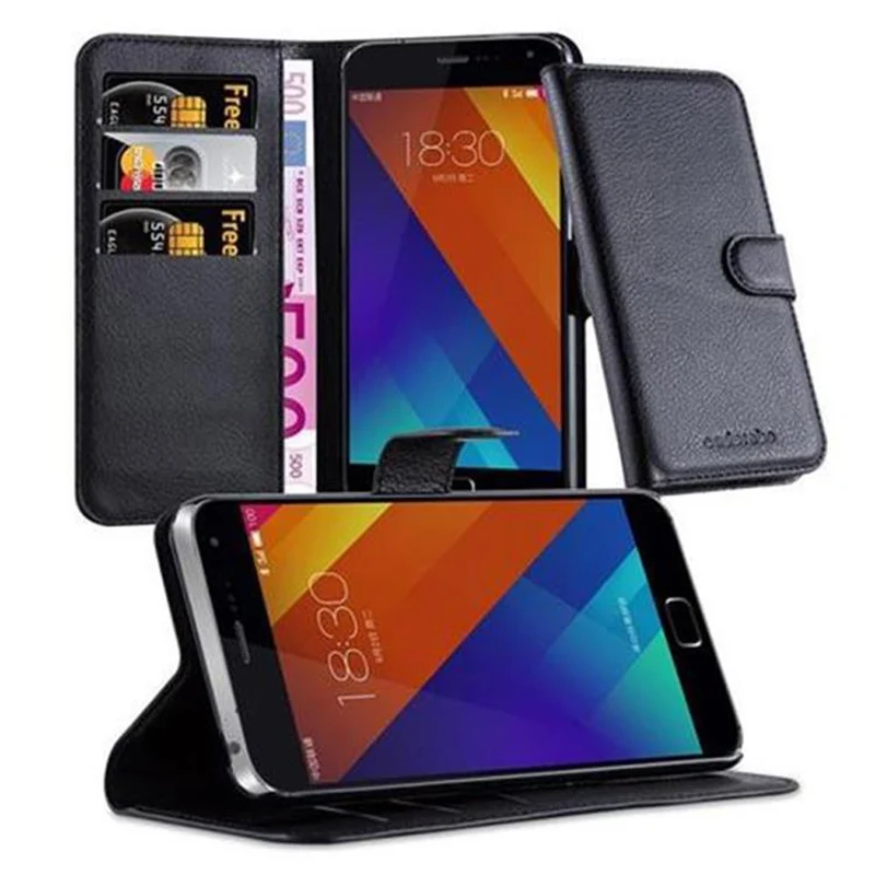 Cadorabo Hülle kompatibel mit MEIZU MX5 Schutzhülle mit Magnetverschluss, Standfunktion und Kartenfach