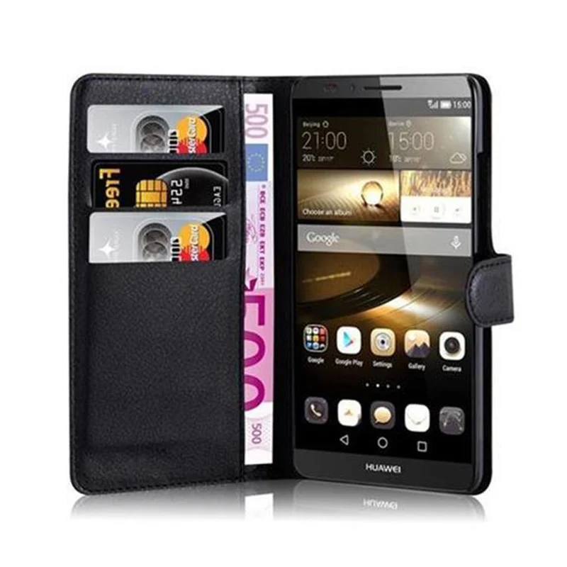 Cadorabo Hülle kompatibel mit Huawei D3 MATE 7 MINI Schutzhülle mit Magnetverschluss, Standfunktion und Kartenfach