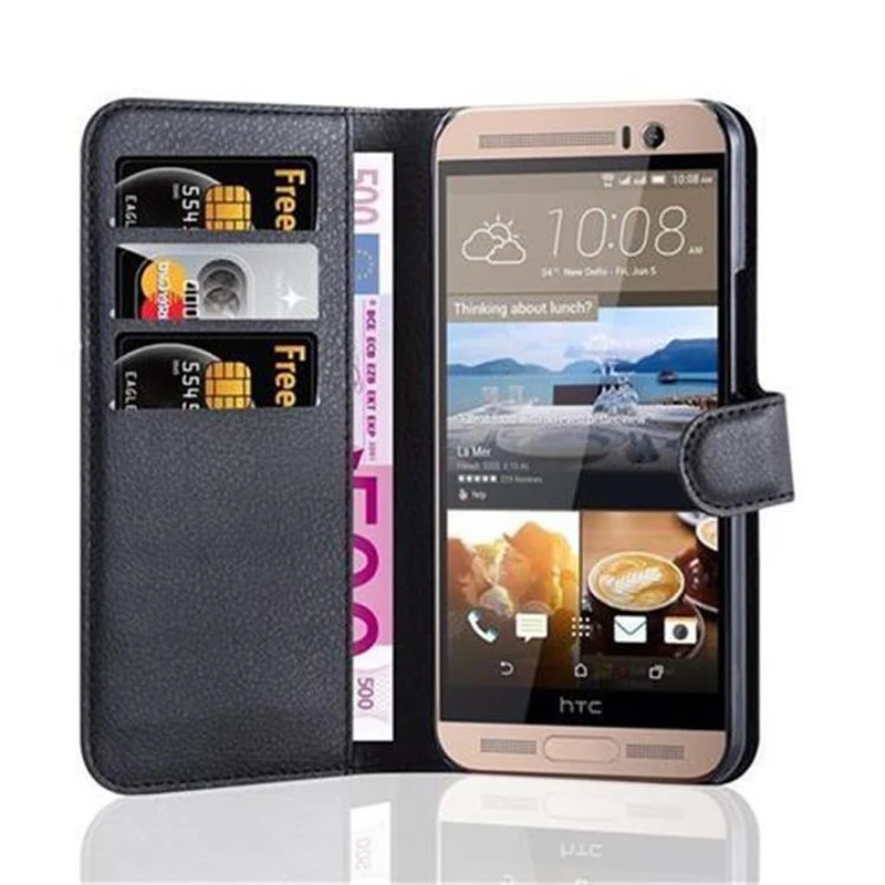 Cadorabo Hülle kompatibel mit HTC ONE M9 PLUS / ONE ME Schutzhülle mit Magnetverschluss, Standfunktion und Kartenfach
