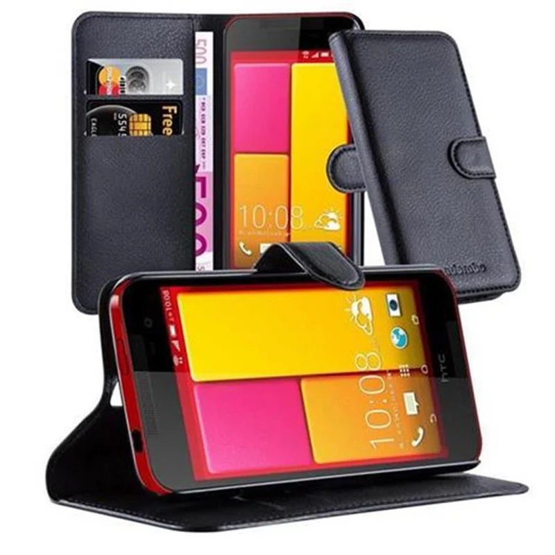 Cadorabo Hülle kompatibel mit HTC BUTTERFLY 2 Schutzhülle mit Magnetverschluss, Standfunktion und Kartenfach