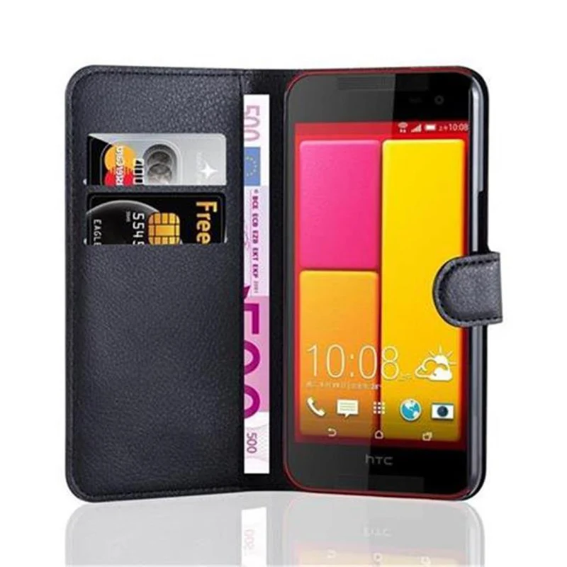 Cadorabo Hülle kompatibel mit HTC BUTTERFLY 2 Schutzhülle mit Magnetverschluss, Standfunktion und Kartenfach