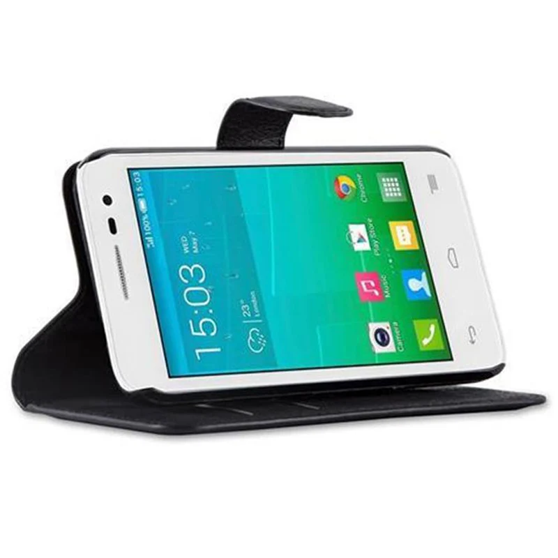 Cadorabo Hülle kompatibel mit Alcatel OneTouch POP S3 Schutzhülle mit Magnetverschluss, Standfunktion und Kartenfach