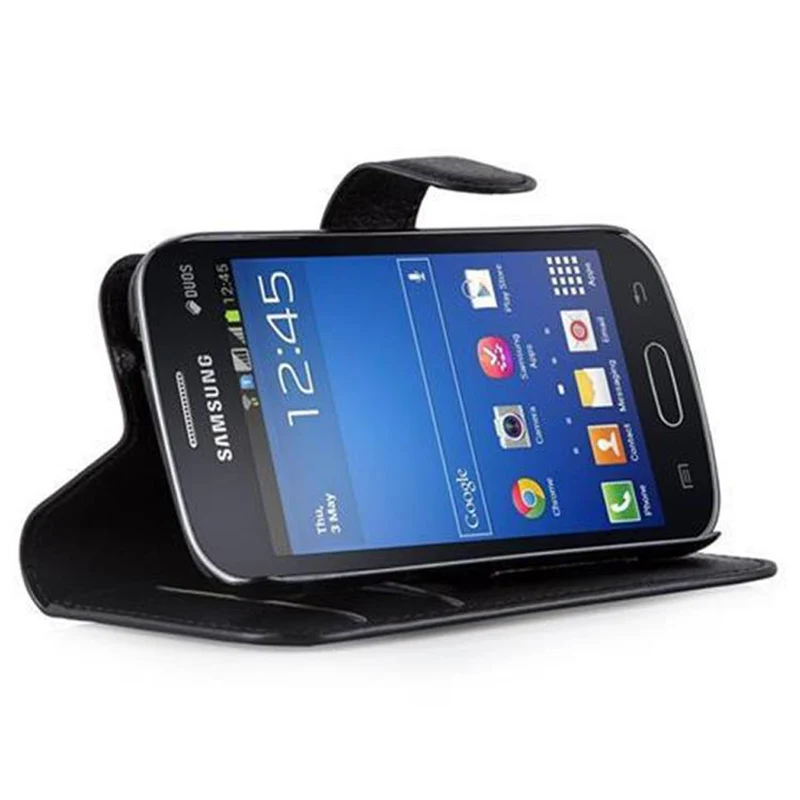 Cadorabo Hülle kompatibel mit Samsung Galaxy STAR PRO Schutzhülle mit Magnetverschluss, Standfunktion und Kartenfach