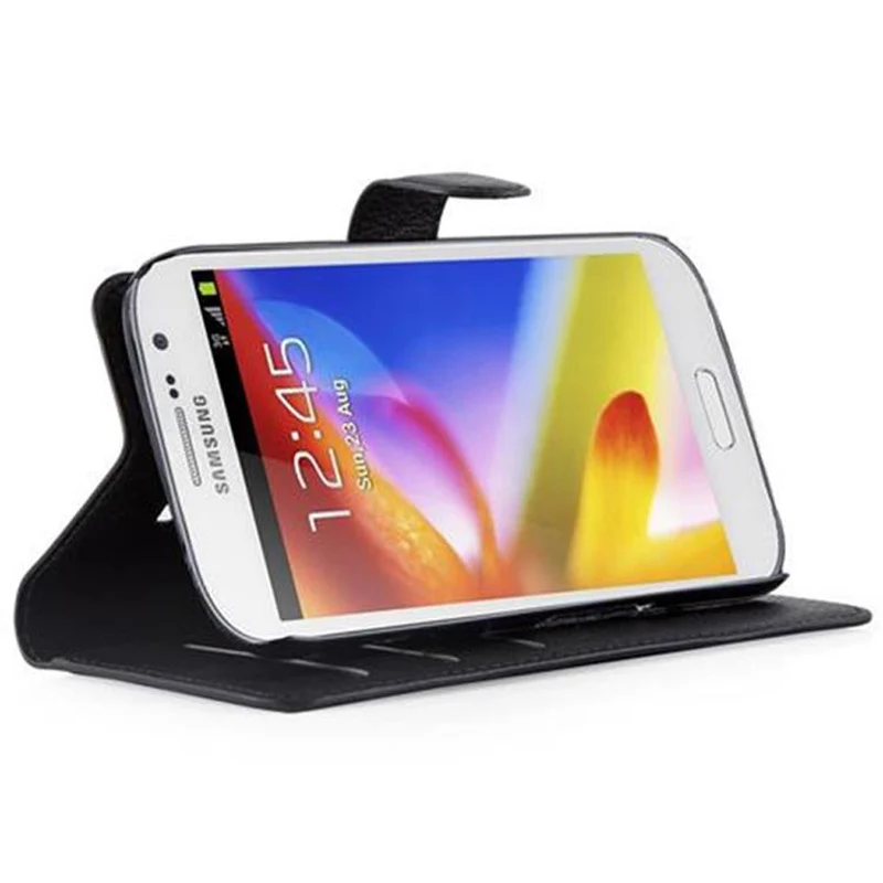 Cadorabo Hülle kompatibel mit Samsung Galaxy GRAND Schutzhülle mit Magnetverschluss, Standfunktion und Kartenfach
