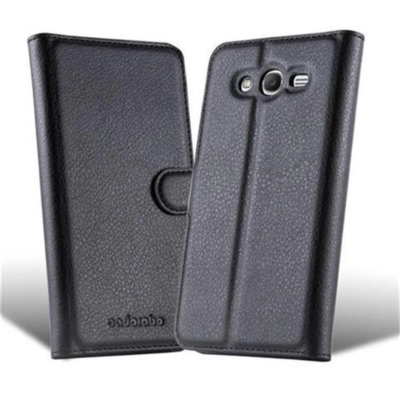 Cadorabo Hülle kompatibel mit Samsung Galaxy GRAND Schutzhülle mit Magnetverschluss, Standfunktion und Kartenfach