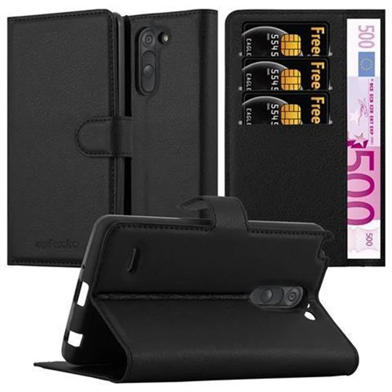 Cadorabo Hülle kompatibel mit LG G3 Schutzhülle mit Magnetverschluss, Standfunktion und Kartenfach
