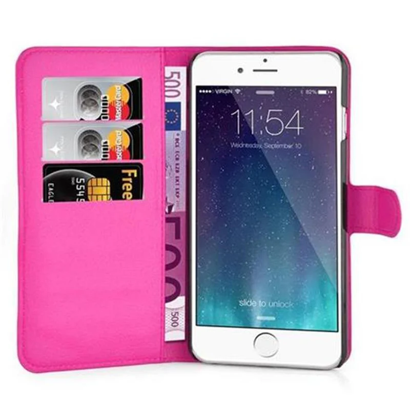 Cadorabo Hülle kompatibel mit Apple iPhone 6 PLUS / 6S PLUS Schutzhülle mit Magnetverschluss, Standfunktion und Kartenfach