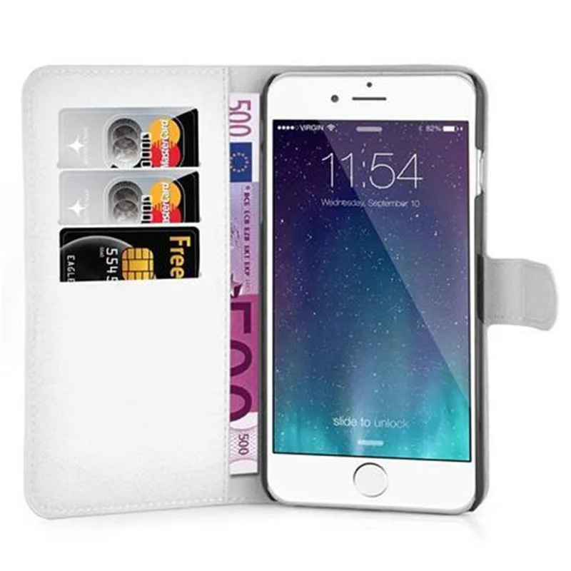 Cadorabo Hülle kompatibel mit Apple iPhone 6 PLUS / 6S PLUS Schutzhülle mit Magnetverschluss, Standfunktion und Kartenfach