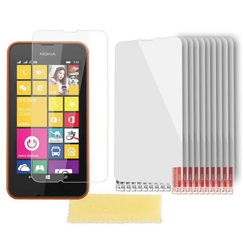 Cadorabo Displayschutzfolien kompatibel mit Nokia Lumia 530 - Schutzfolien 10 Stück hochtransparenter Schutzfolien gegen Staub, Schmutz und Kratzer