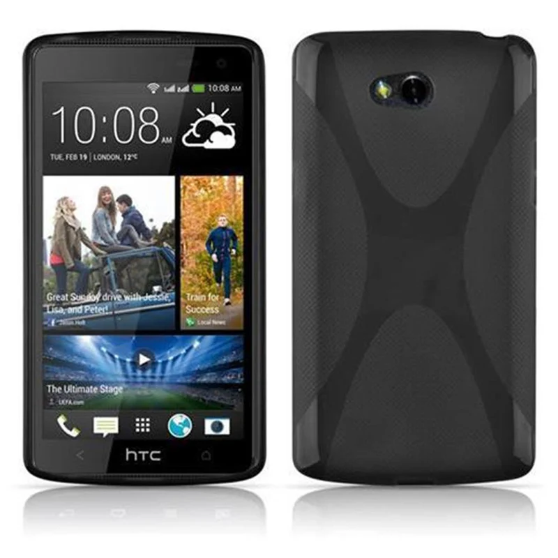 Cadorabo Hülle kompatibel mit HTC Desire 600 Schutzhülle aus flexiblem TPU Silikon