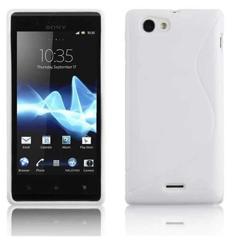 Cadorabo Hülle kompatibel mit Sony Xperia L Schutzhülle aus flexiblem TPU Silikon