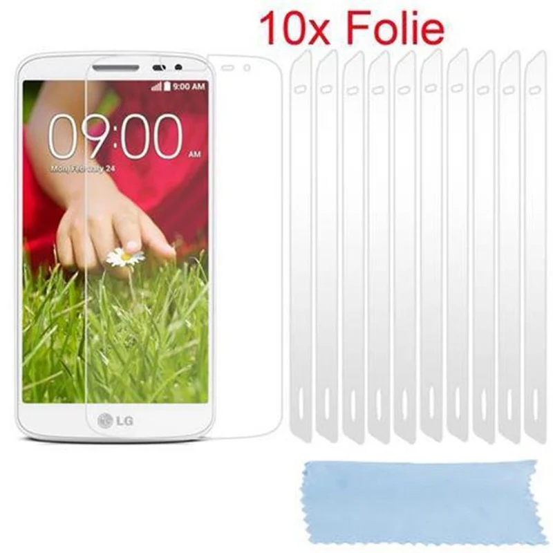 Cadorabo Displayschutzfolien kompatibel mit LG G2 MINI - Schutzfolien 10 Stück hochtransparenter Schutzfolien gegen Staub, Schmutz und Kratzer