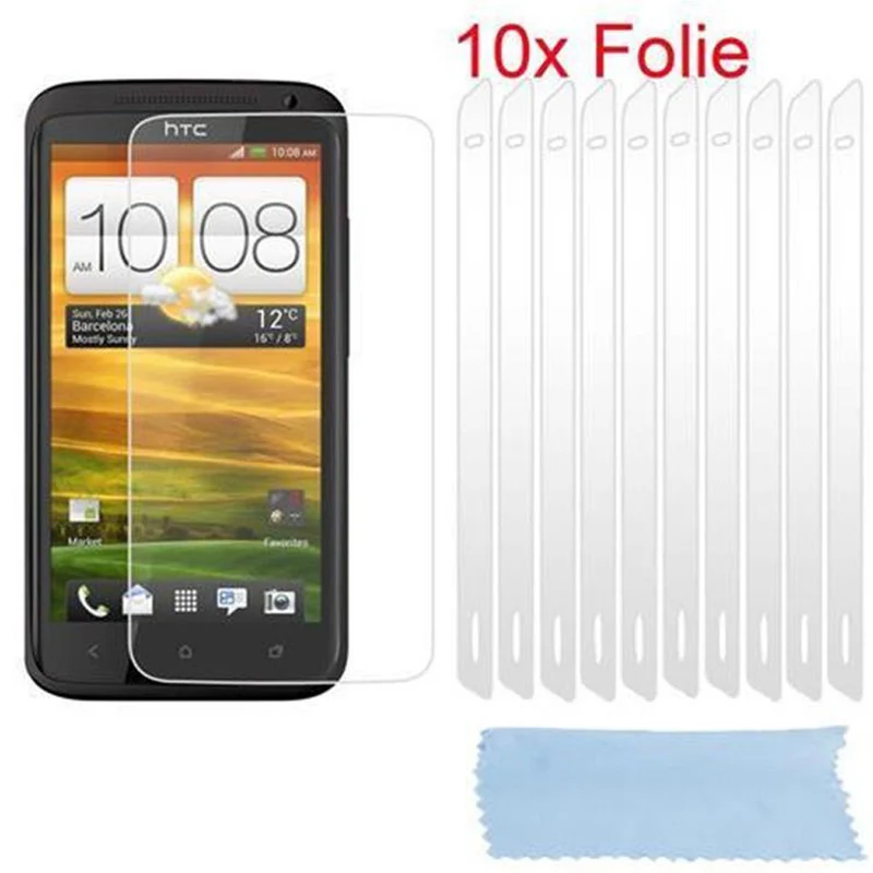 Cadorabo Displayschutzfolien kompatibel mit HTC ONE X / X+ - Schutzfolien 10 Stück hochtransparenter Schutzfolien gegen Staub, Schmutz und Kratzer