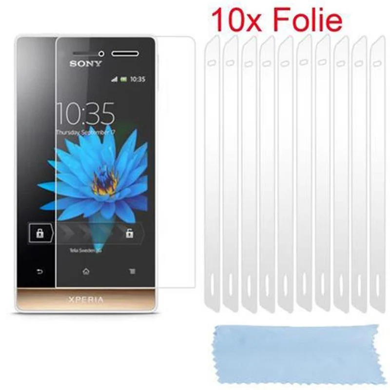 Cadorabo Displayschutzfolien kompatibel mit Sony Xperia MIRO - Schutzfolien 10 Stück hochtransparenter Schutzfolien gegen Staub, Schmutz und Kratzer