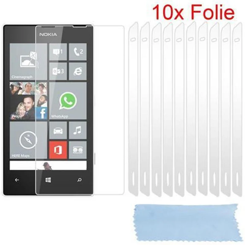 Cadorabo Displayschutzfolien kompatibel mit Nokia Lumia 520 / 521 - Schutzfolien 10 Stück hochtransparenter Schutzfolien gegen Staub, Schmutz und Kratzer
