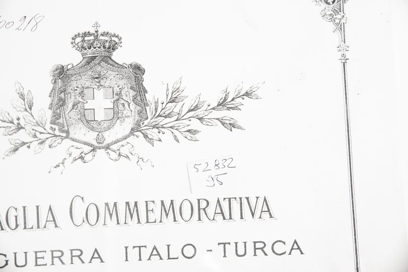Italienisch-Türkische Kriegsmedaille + Urkunde