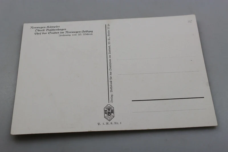 Willrich-Postkarte – „Norvegen Kämpfer“ 2. Weltkrieg