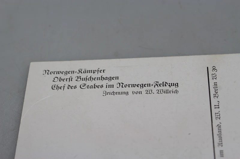 Willrich-Postkarte – „Norvegen Kämpfer“ 2. Weltkrieg