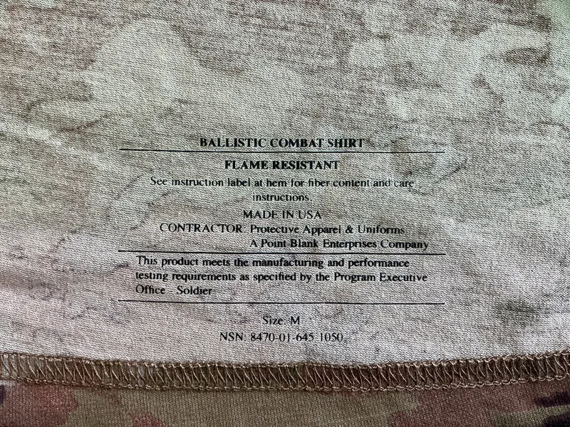 US Army Ballistic Combat Shirt