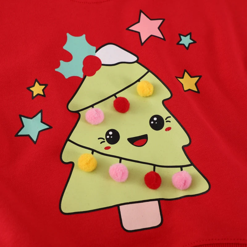 Mädchen Sweater mit festlichem Weihnachtsbaum-Motiv Drune