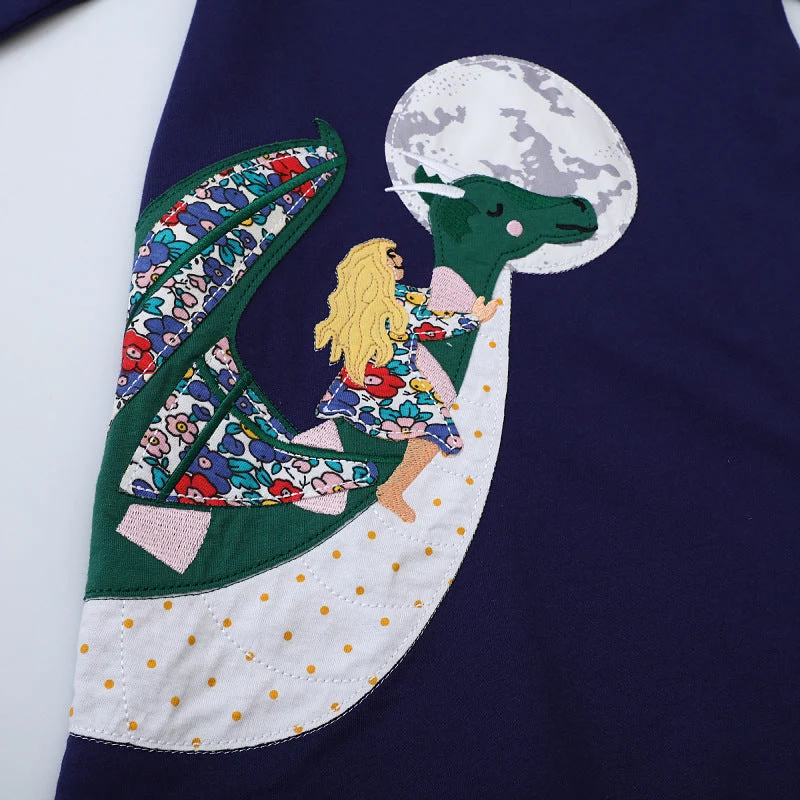 Mädchen Sweatkleid mit zauberhaftem Drachenmotiv Drune