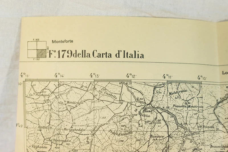 Topografische/Militärkarte von Verona und Umgebung 1935