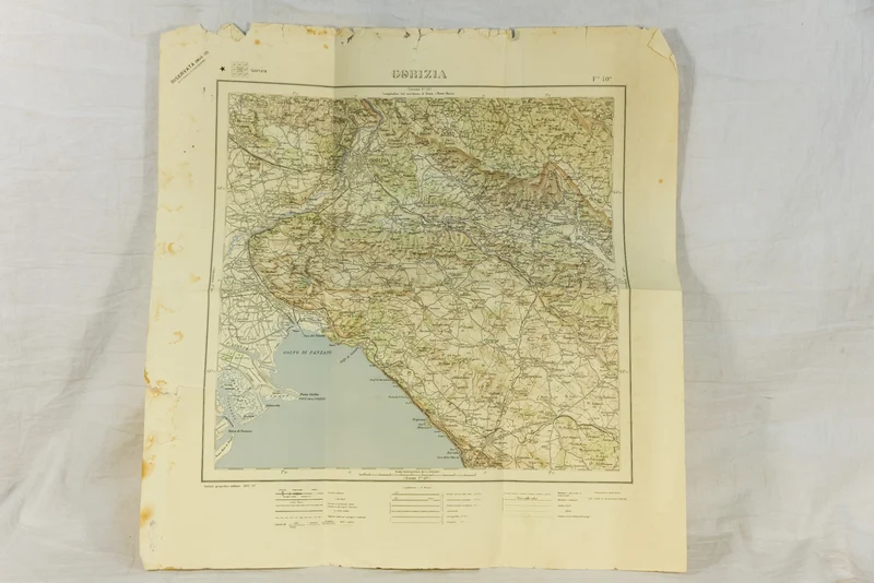 Militärische topografische Karte 1937 Gorizia-Gebiet