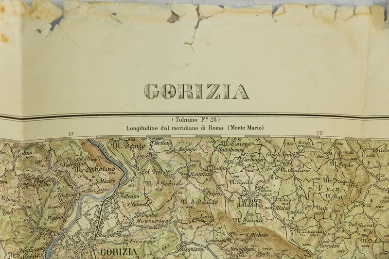 Militärische topografische Karte 1937 Gorizia-Gebiet