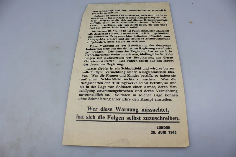 Alliierte Propagandabroschüre