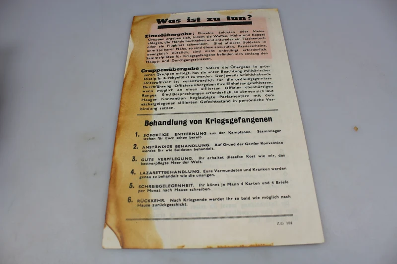 Alliierte Propagandabroschüre