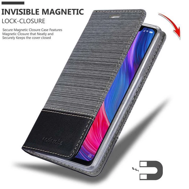 Cadorabo Hülle kompatibel mit Xiaomi Mi 8 Schutzhülle mit Magnetverschluss, Standfunktion und Kartenfach