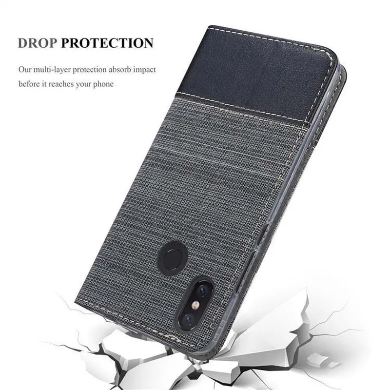 Cadorabo Hülle kompatibel mit Xiaomi Mi 8 Schutzhülle mit Magnetverschluss, Standfunktion und Kartenfach