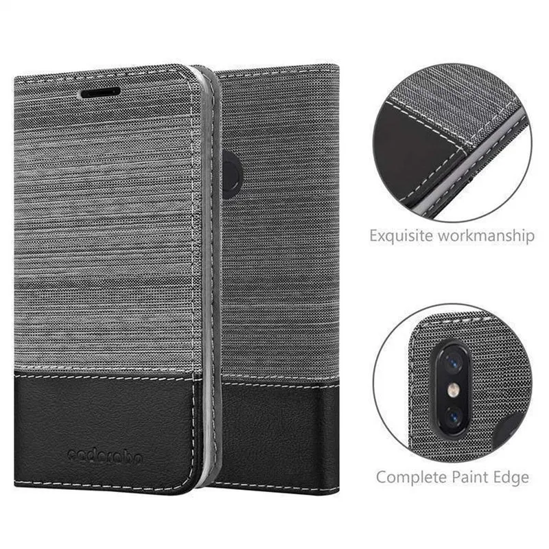 Cadorabo Hülle kompatibel mit Xiaomi Mi 8 Schutzhülle mit Magnetverschluss, Standfunktion und Kartenfach