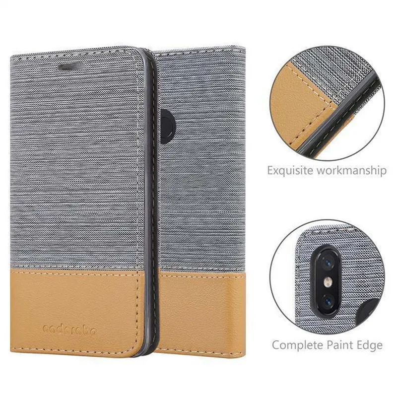 Cadorabo Hülle kompatibel mit Xiaomi Mi 8 Schutzhülle mit Magnetverschluss, Standfunktion und Kartenfach
