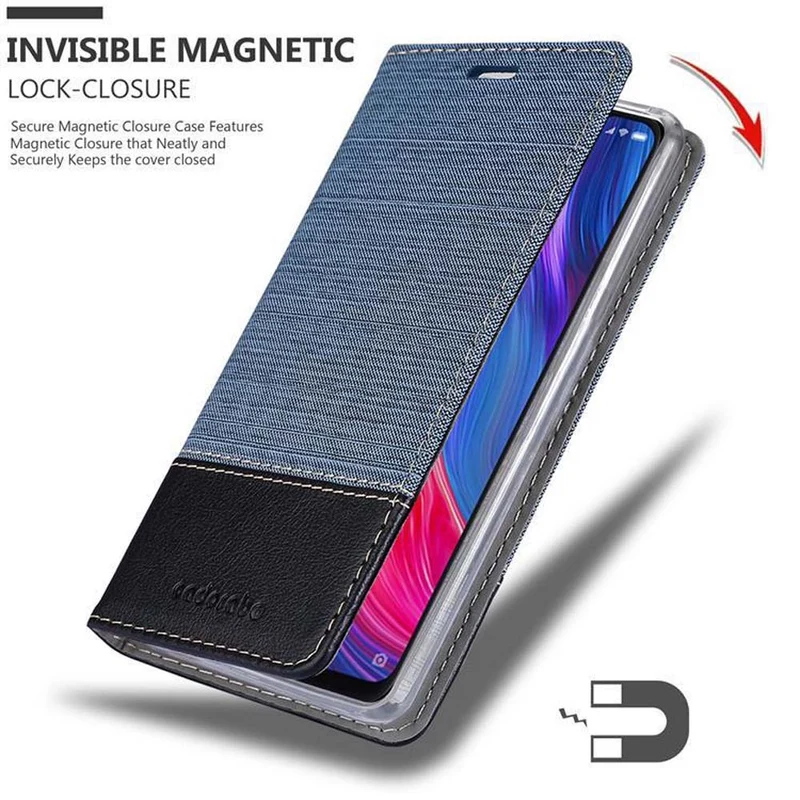 Cadorabo Hülle kompatibel mit Xiaomi Mi 8 Schutzhülle mit Magnetverschluss, Standfunktion und Kartenfach