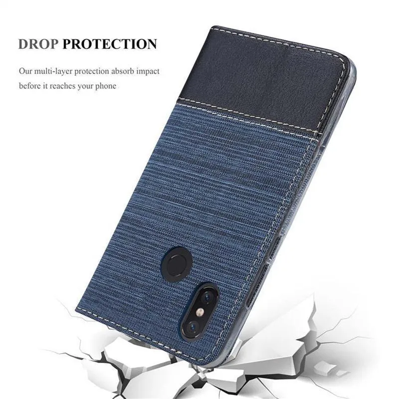 Cadorabo Hülle kompatibel mit Xiaomi Mi 8 Schutzhülle mit Magnetverschluss, Standfunktion und Kartenfach