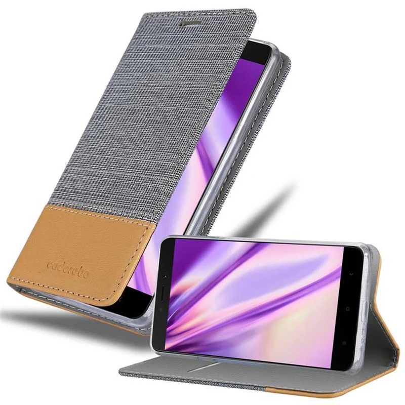 Cadorabo Hülle kompatibel mit Xiaomi RedMi 5A Schutzhülle mit Magnetverschluss, Standfunktion und Kartenfach