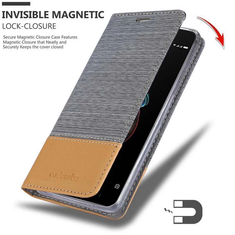 Cadorabo Hülle kompatibel mit Xiaomi RedMi 5A Schutzhülle mit Magnetverschluss, Standfunktion und Kartenfach