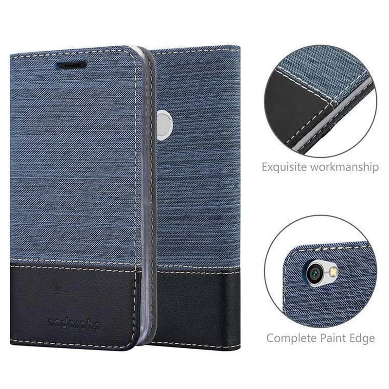 Cadorabo Hülle kompatibel mit Xiaomi RedMi NOTE 5A PRIME Schutzhülle mit Magnetverschluss, Standfunktion und Kartenfach