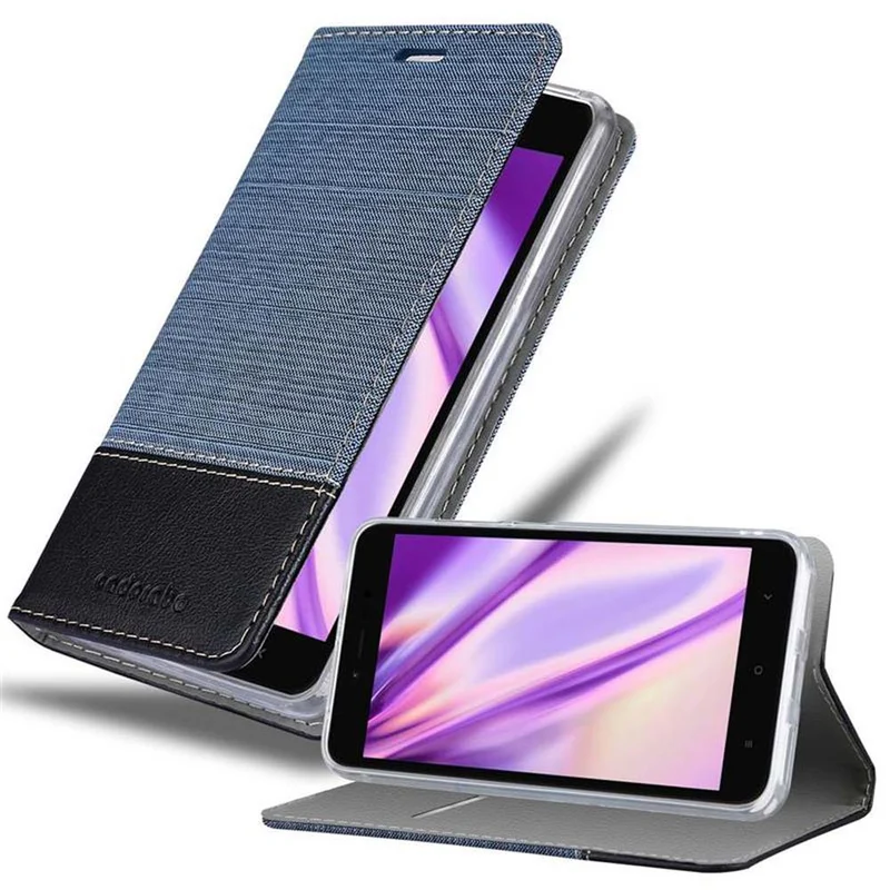 Cadorabo Hülle kompatibel mit Xiaomi RedMi NOTE 5A Schutzhülle mit Magnetverschluss, Standfunktion und Kartenfach