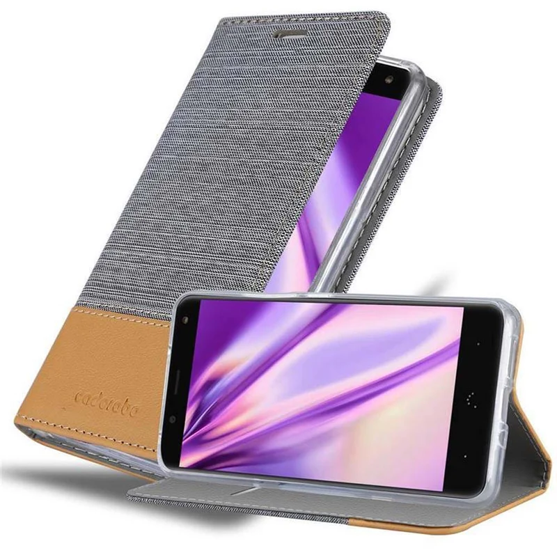 Cadorabo Hülle kompatibel mit BQ Aquaris V / VS PLUS Schutzhülle mit Magnetverschluss, Standfunktion und Kartenfach