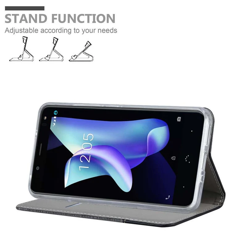 Cadorabo Hülle kompatibel mit BQ Aquaris U2 / U2 LITE Schutzhülle mit Magnetverschluss, Standfunktion und Kartenfach