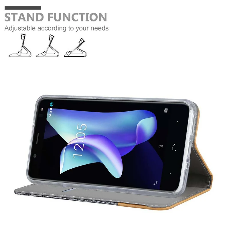Cadorabo Hülle kompatibel mit BQ Aquaris U2 / U2 LITE Schutzhülle mit Magnetverschluss, Standfunktion und Kartenfach